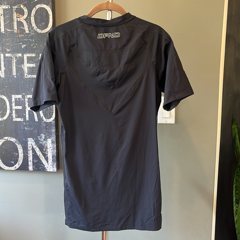 🥑 DFND 3/4 zip men's short sleeve compression shirt black large - Picture 6 of 10